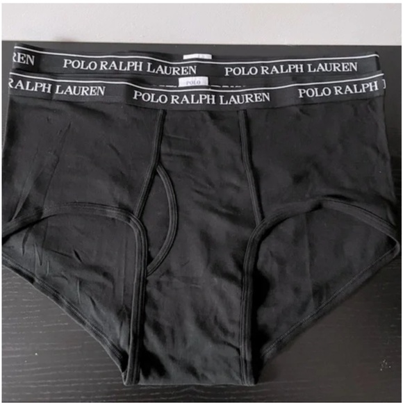 2 pc POLO Ralph Lauren Men Briefs Black Size:46 - Picture 2 of 7